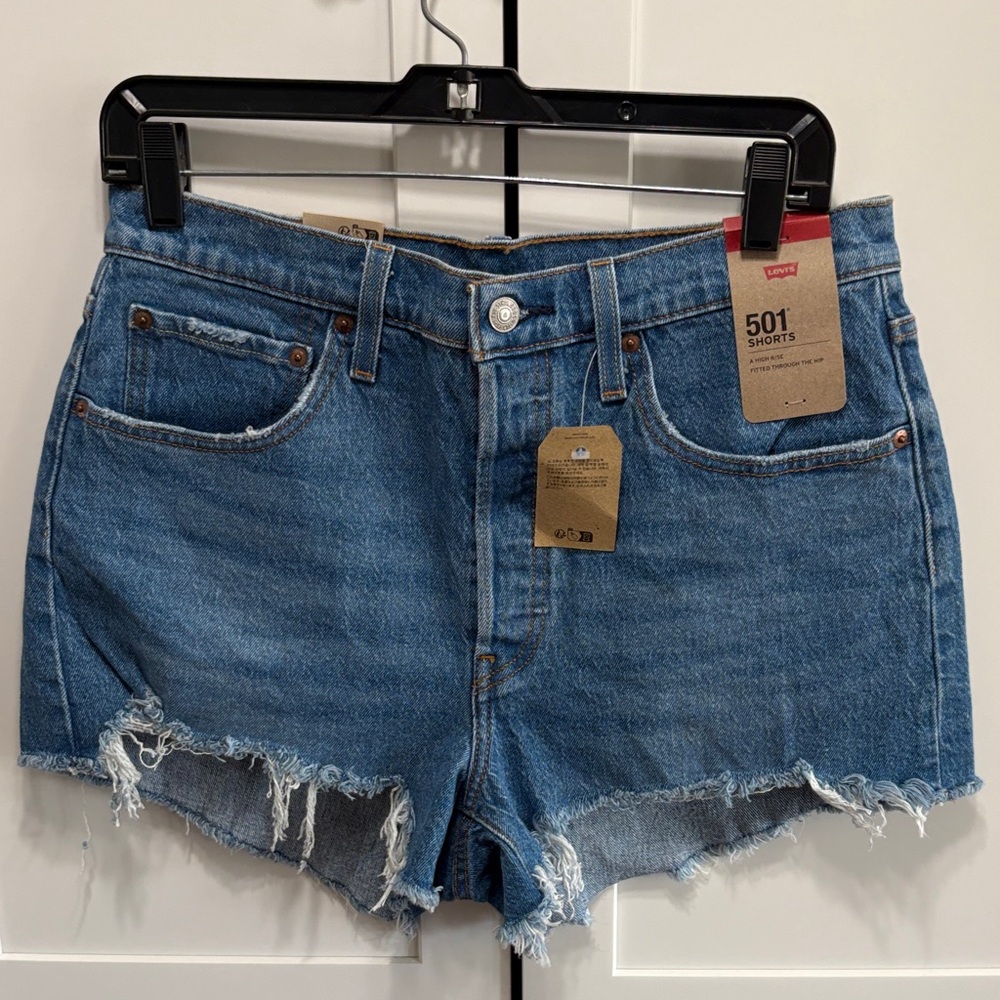 Levi’s 501 blue denim shorts new with tags